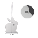 Art Star Easter Hanging Clear Acrylic Sitting Rabbit Clear Blank 10x12.1cm