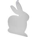 Art Star Easter Hanging Clear Acrylic Sitting Rabbit Clear Blank 10x12.1cm