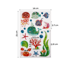 Light Gray Art Star Embossed Foil Stickers Underwater Friends (10 Stickers) Paper Craft