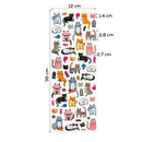 Dark Slate Gray Art Star Foil Stickers Crazy Cats (30 Stickers) Paper Craft