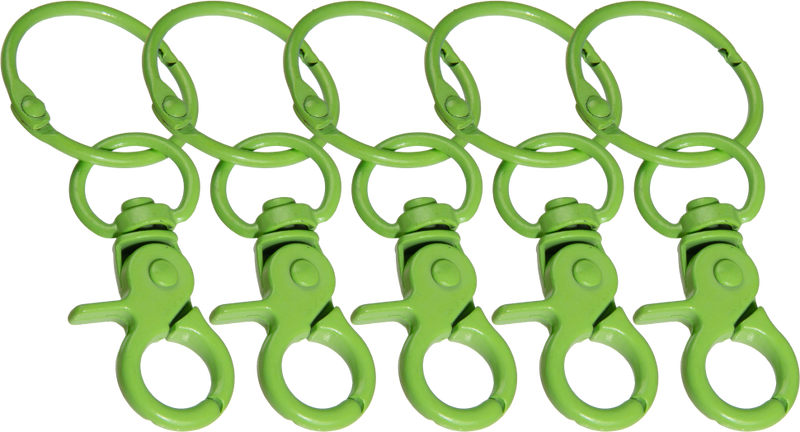Yellow Green Urban Crafter Lobster Clasp Keyring With Hook 5 Pack Green Resin Craft