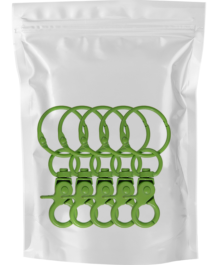 Light Gray Urban Crafter Lobster Clasp Keyring With Hook 5 Pack Green Resin Craft