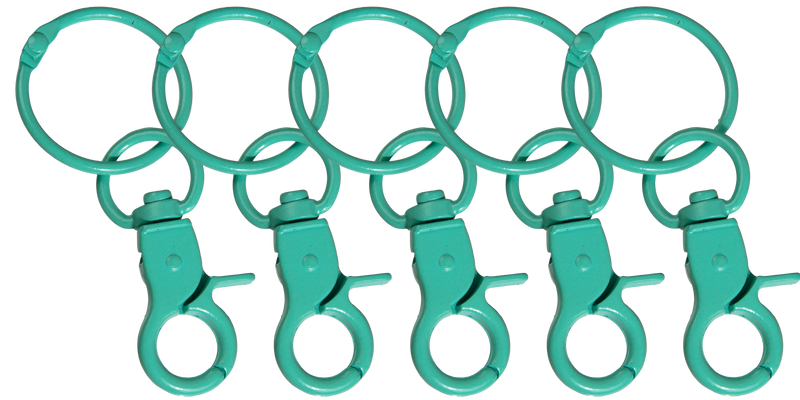 Cadet Blue Urban Crafter Lobster Clasp Keyring With Hook 5 Pack Sage Green Resin Craft