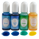 Urban Crafter Resin Pearlescent   Dye 10ml (4 Pieces) for Epoxy Resin Sapphire, Blue, Yellow, Green