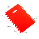 Red Urban Crafter Texture Spreader Tool with 4mm, 6mm, 8mm Notches All Resin Craft Supplies