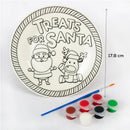 Beige Art Star Paint Your Own Santa Cookie Plate Kit Christmas