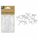 Light Gray Krafters Korner Satin Ribbon Roses 20 Pack Artifical Flowers