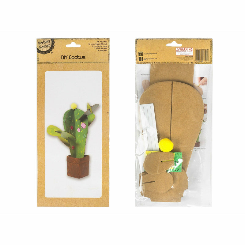 Dark Khaki Krafters Korner DIY Craft Cactus Kids Craft Basics