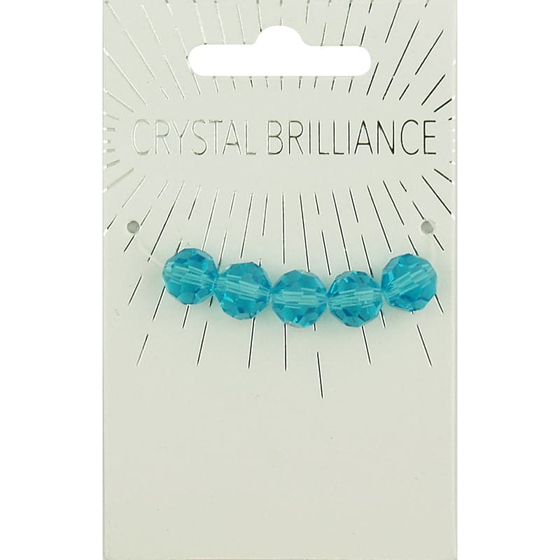 Light Gray Ribtex   Crystal Round 9mm Faceted 5 Pieces Beads