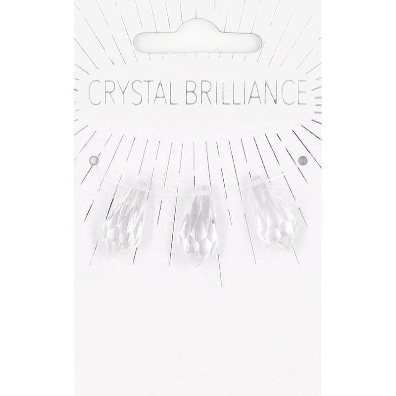 Ribtex Crystal Teardrop Clear 3 Piece