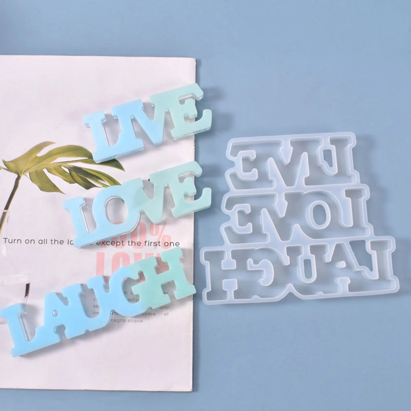 Urban Crafter Silicone words Mold 16x13x13.5cm - Live Love Laugh