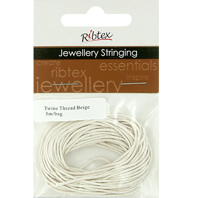Antique White Ribtex  Twine Thread Beige 5M Jewelry Cord and String