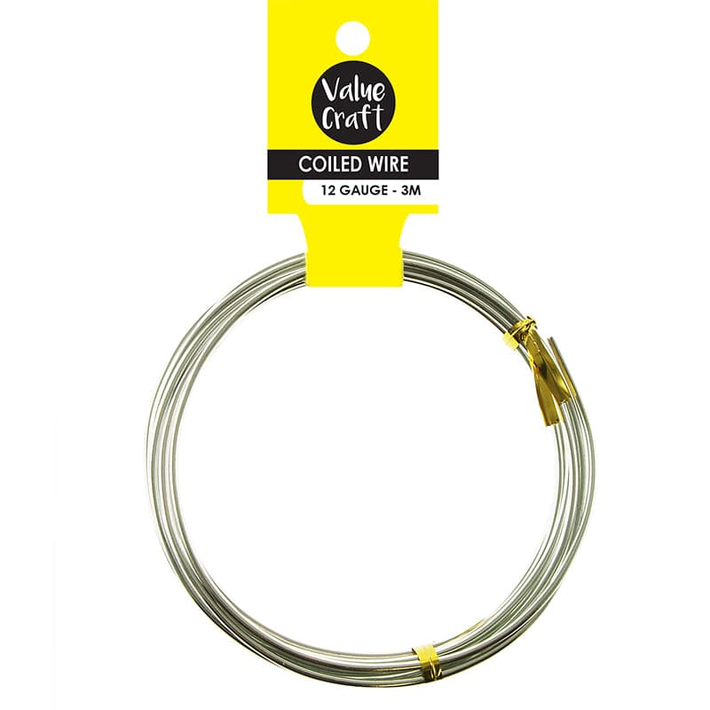 Dark Slate Gray Value Craft  Craft Wire 12G Silver 3M Jewelry & Beading Wire
