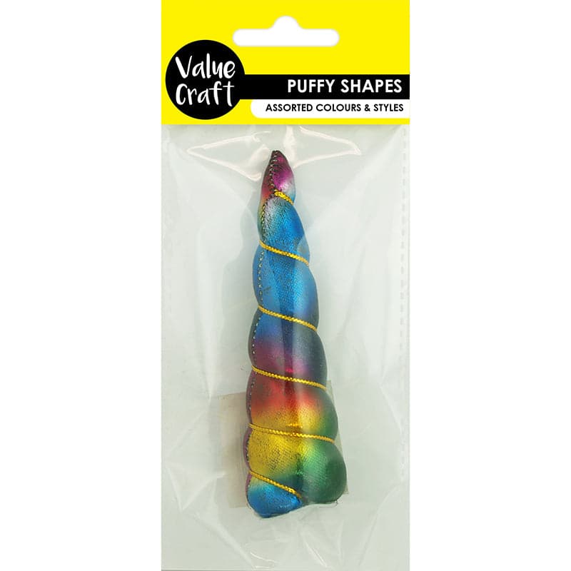 Light Gray Value Craft  Puffy Shape Unicorn Horn 1 Piece Kids Craft Basics