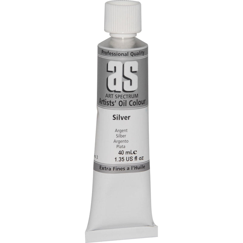 Light Gray Art Spectrum Oil Paint 40mL Silver  S3 Oil Paints